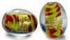 Oval Gold foil beads - click here for large view